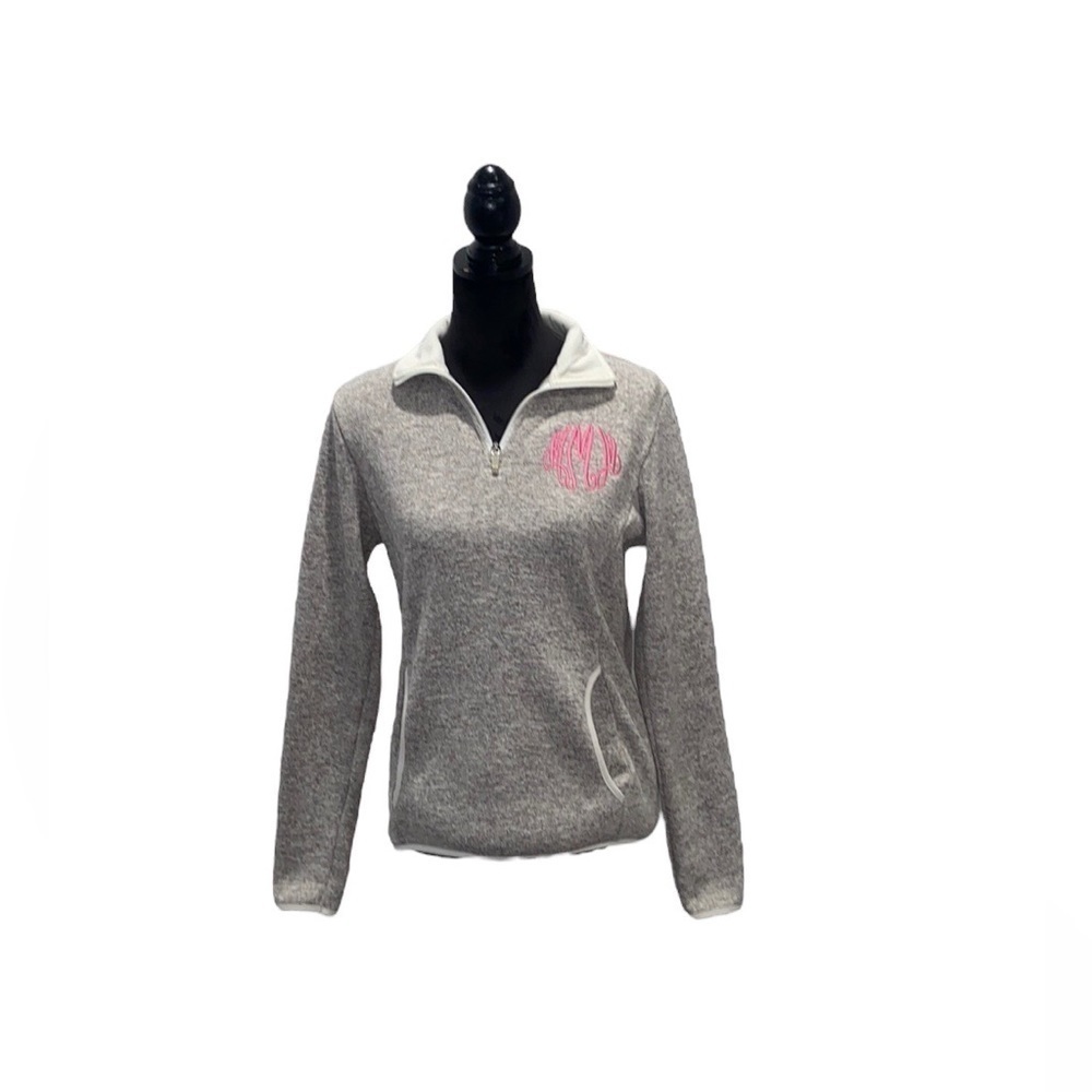 Charles River Apparel Pullover 1/4 Zip Sweater “MMM” Monogram Size Women’s Small